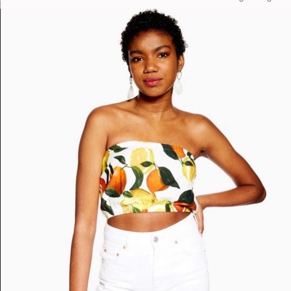 Topshop Tops - Top shop lemon crop